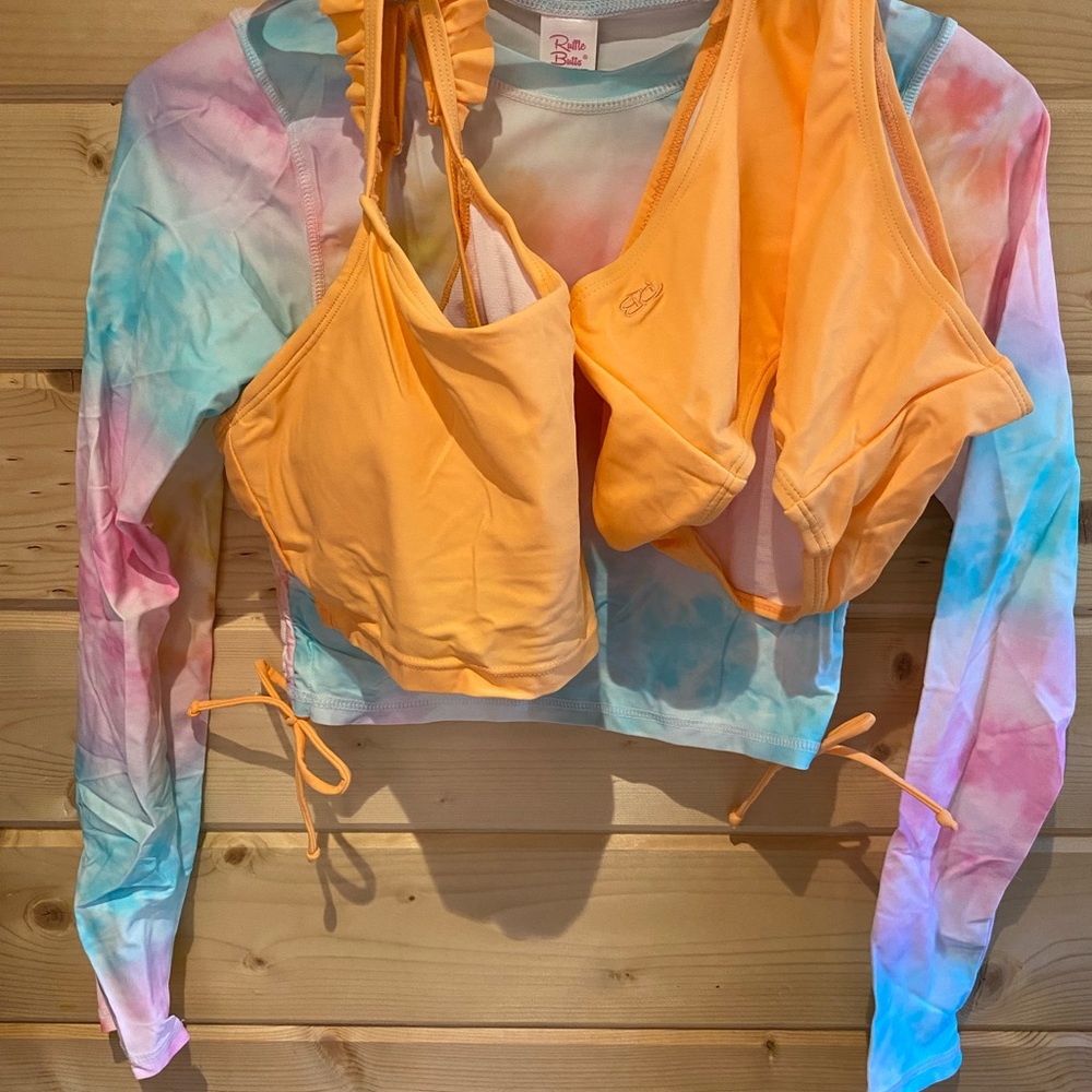 NWT 3 piece Rufflebutts swim size 16